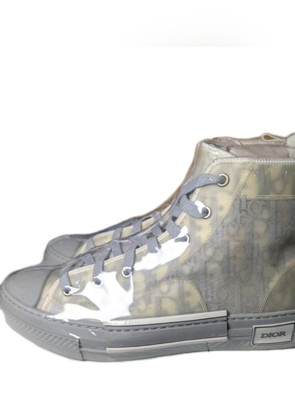 Dior B23 High Top Sneakers Oblique White Men Size 44 US 11 NEW W/Box